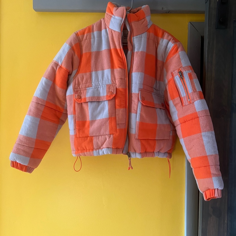 BDG flannel puffer jacket